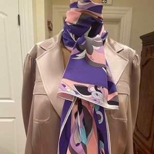 Emilio Pucci Vintage 100% Silk Scarf